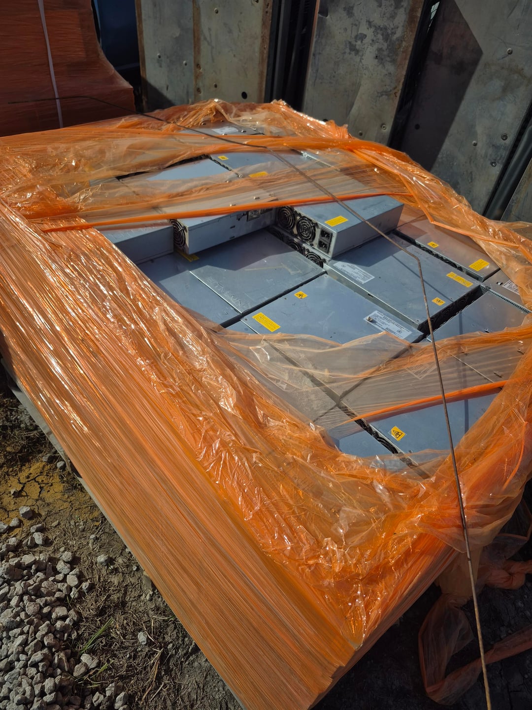 Aftermath of a failed bitcoin mining operation.