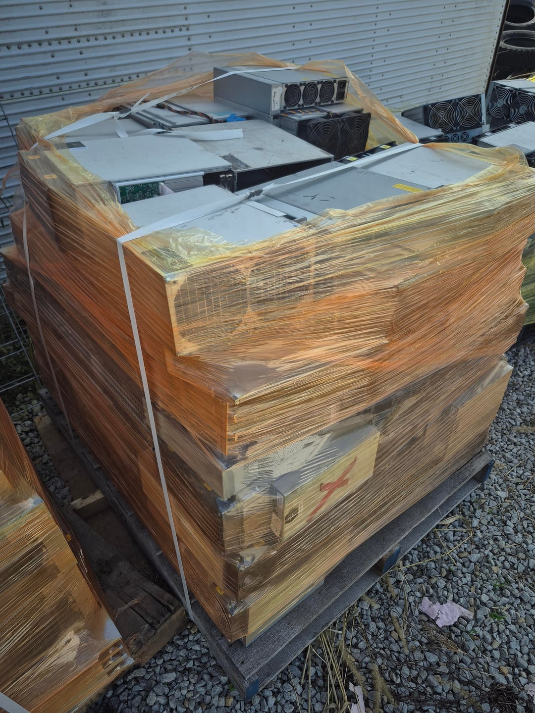 Aftermath of a failed bitcoin mining operation.