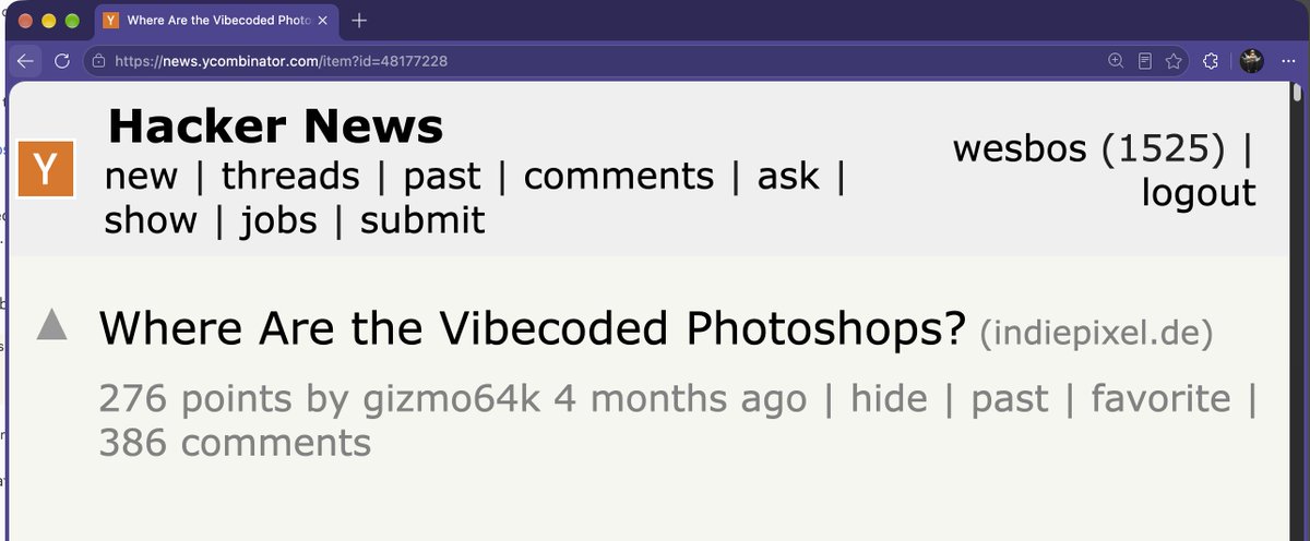 4 months ago: Where are all the vibe coded photoshops?